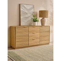 Michelle Keegan Home Sculpt 2 Door, 3 Drawer Sideboard - Oak