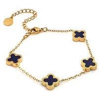 Say It With Blue Clover Bracelet - Yellow Gold