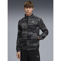 Puma Mens Running Velocity Printed Woven Jacket - Black