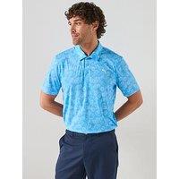 Puma Mens Golf Pure 2.0 Floral Polo - Blue