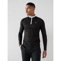 Puma Mens Golf Pure 3.0 Quarter Zip - Black