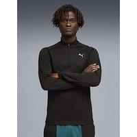Puma Mens Training Pwr Fabrix Mix 1/4 Zip - Black