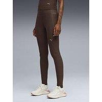 Puma Womens Training Cloudspun High Waist Tights - Brown