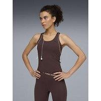 Puma Womens Training Tad Essential 2 In 1 Tank - Brown