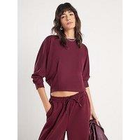 River Island Long Sleeve Neo Premium Batwing Sweat - Red