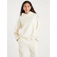 River Island Long Sleeve Premium Neoprene Hoodie - White