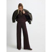 River Island Wide Leg Trouser - Brown