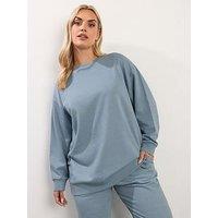 Yours Curve Basic Sweatshirt - Blue