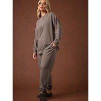 Yours Curve Basic Sweatshirt - Brown