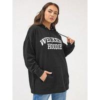 Yours Curve Weekend Hoodie - Black