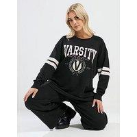 Yours Curve Football Jersey Top - Black