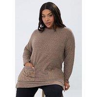 Yours Curve Leopard Pocket Jumper