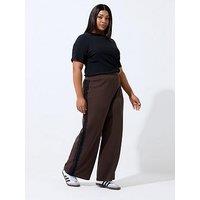 Yours Curve Lace Insert Trouser - Brown