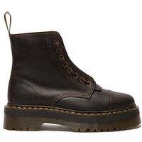 Dr Martens Sinclair Crazy Horse Leather Platform Boots - Dark Brown