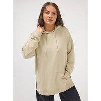 Yours Curve Pull Over Hoodie - Nude