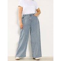 Yours Curve Palazzo Jean - Blue