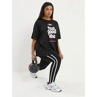 Yours Curve Feel Good Active T-Shirt - Black