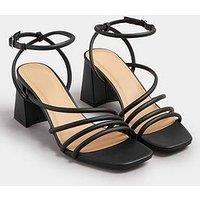 Yours Standard Fit Asymmetric Block Heel - Black