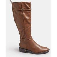 Yours Standard Fit Snaffle Trim Riding Boot - Brown