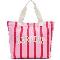 Barbour Emily Stripe Tote Bag - Cherry Blossom