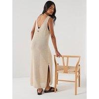Barbour International Valencia Knitted Midi Dress - Beige