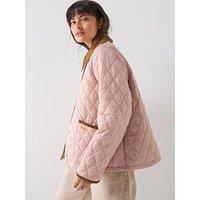 Barbour Icons Cropped Liddesdale Quilted Jacket - Beige