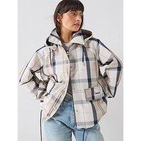 Barbour Ballina Check Showerproof Jacket - Navy