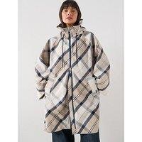 Barbour Kinsale Tartan Showerproof Cape - Navy