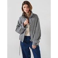 Barbour Bronwyn Check Showerproof Jacket - Navy