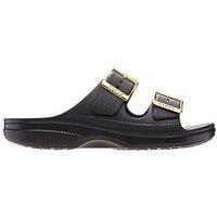 Crocs Classic Metallic Buckle Sandal - Black