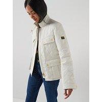 Barbour International Halsey Quilted Jacket - Cream