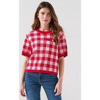 Barbour Esther Checked Short Sleeve Jumper - Multi