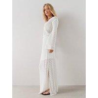 The Very Collection Pointelle Knit Maxi Skirt Coord - Cream
