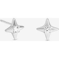 Jon Richard Simply Silver Sterling Silver 925 Cubic Zirconia Celestial Mini Stud Earrings