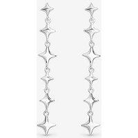 Jon Richard Simply Silver Sterling Silver 925 Polished Long Celestial Drop Earrings