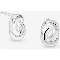 Jon Richard Simply Silver Sterling Silver 925 Polished Fluid Knot Stud Earrings