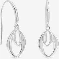 Jon Richard Simply Silver Sterling Silver 925 Polished Double Open Fishhook Earrings