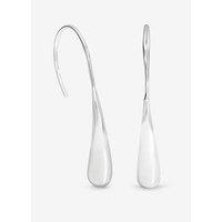 Jon Richard Simply Silver Sterling Silver 925 Polished Fluid Fishook Drop Earrings