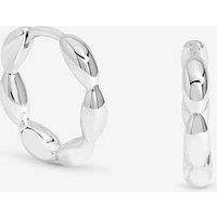 Jon Richard Simply Silver Sterling Silver 925 Polished Pebble Hoop Earrings