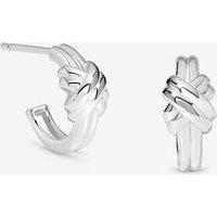 Jon Richard Simply Silver Sterling Silver 925 Polished Knot Hoop Earrings