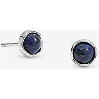 Jon Richard Simply Silver Sterling Silver 925 Polished Lapis Stud Earrings