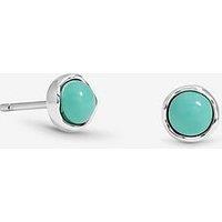Jon Richard Simply Silver Sterling Silver 925 Polished Turquoise Stud Earrings