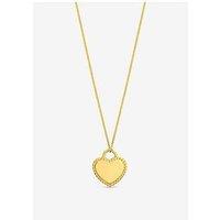 Jon Richard Simply Silver 14Ct Real Gold Plated Sterling Silver Polished Beaded Heart Pendant