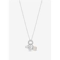 Jon Richard Simply Silver Sterling Silver 925 Cubic Zirconia Clover Charm Pendant