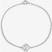 Jon Richard Simply Silver Sterling Silver 925 Polished Diamond Cut Clover Bracelet