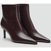 Mango Faux Leather Ankle Boots