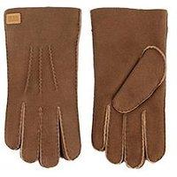 Totes Mens Rowan Sheepskin Knitted Gloves - Brown