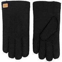Totes Mens Rowan Sheepskin Knitted Gloves - Black
