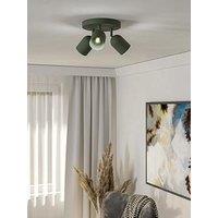 Eglo Tilston Steel Minimalist Triple Ceiling Spotlight, Green