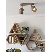 Eglo Tilston Steel Minimalist Dual Ceiling Spotlight, Sandy